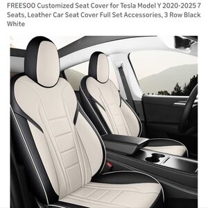 Custom Leather Car Seat Covers for Tesla Model Y